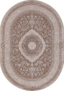 Российский овальный ковёр 03874B BROWN / BROWN
