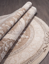 Российский овальный ковёр 03874B BROWN / BROWN