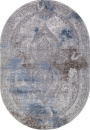 Российский овальный ковёр 03879A BLUE / BLUE