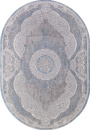 Российский овальный ковёр 03880A BLUE / BLUE