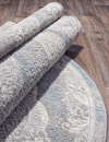 Российский овальный ковёр 03880A BLUE / BLUE