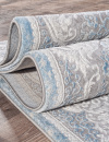 Российский прямоугольный ковёр 03880A BLUE / BLUE