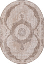 Российский овальный ковёр 03880B BROWN / BROWN