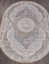 Российский овальный ковёр 03880C GREY / BROWN