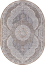 Российский овальный ковёр 03880C GREY / BROWN