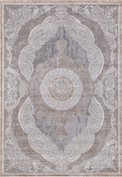Российский прямоугольный ковёр 03880C GREY / BROWN