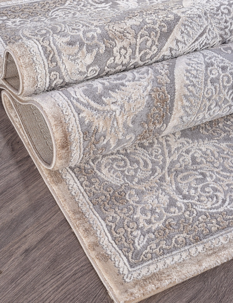 Российский прямоугольный ковёр 03880C GREY / BROWN