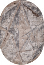 Российский овальный ковёр 04022C GREY / BROWN