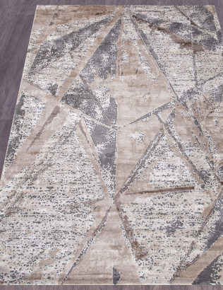 Российский прямоугольный ковёр 04022C GREY / BROWN