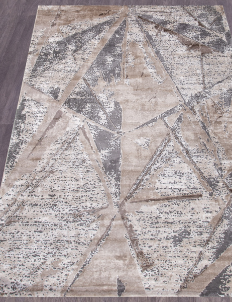 Российский прямоугольный ковёр 04022C GREY / BROWN