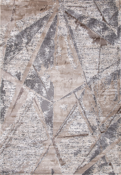 Российский прямоугольный ковёр 04022C GREY / BROWN