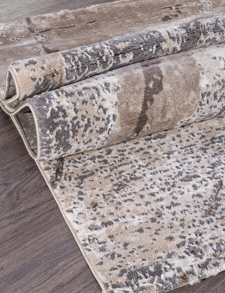 Российский прямоугольный ковёр 04022C GREY / BROWN