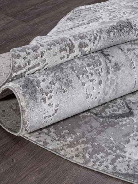 Российский овальный ковёр 04022G GREY / GREY