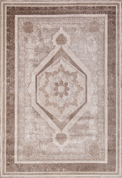 Российский прямоугольный ковёр 04037A BROWN / BROWN
