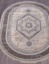 Российский овальный ковёр 04037C GREY / BROWN