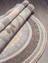 Российский овальный ковёр 04037C GREY / BROWN