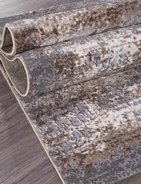 Российский прямоугольный ковёр 04050C GREY / BROWN