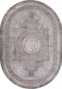 Российский овальный ковёр 04073C GREY / BROWN