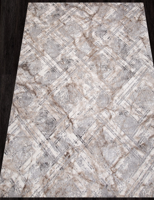 Российский прямоугольный ковёр 04074C GREY / BROWN