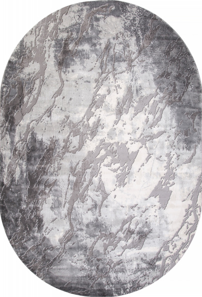 Российский овальный ковёр 04075G GREY / GREY