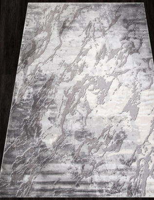 Российский прямоугольный ковёр 04075G GREY / GREY