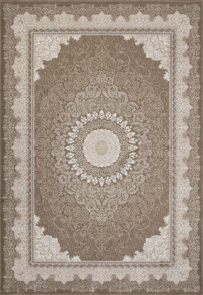 Российский прямоугольный ковёр 04076A BROWN / BROWN