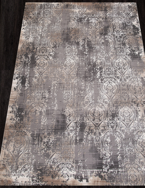 Российский прямоугольный ковёр 04078C GREY / BROWN