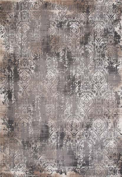 Российский прямоугольный ковёр 04078C GREY / BROWN