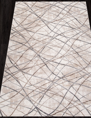 Российский прямоугольный ковёр 04081C GREY / BROWN