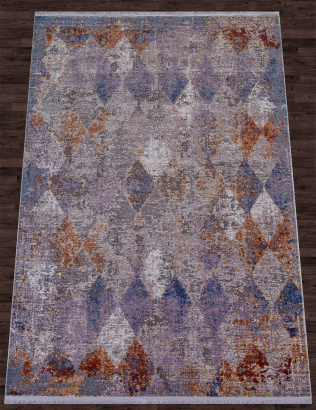 Российский прямоугольный ковёр 05703G GREY / GREY