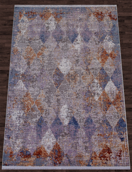 Российский прямоугольный ковёр 05703G GREY / GREY