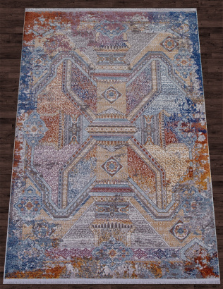 Российский прямоугольный ковёр 05711G GREY / GREY