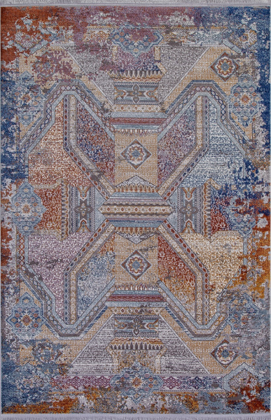 Российский прямоугольный ковёр 05711G GREY / GREY