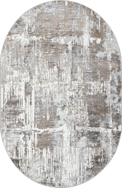 Российский овальный ковёр 06735B CREAM HB / GREY