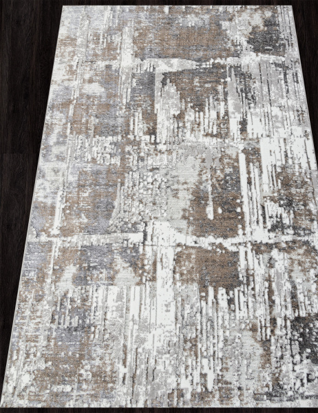 Российский прямоугольный ковёр 06735B CREAM HB / GREY