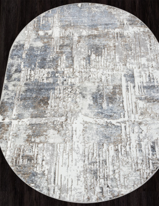 Российский овальный ковёр 06735B L.BLUE / GREY