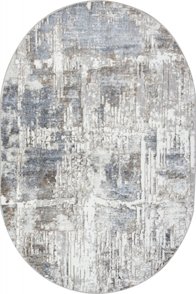 Российский овальный ковёр 06735B L.BLUE / GREY