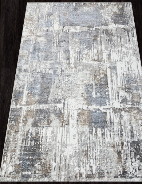 Российский прямоугольный ковёр 06735B L.BLUE / GREY