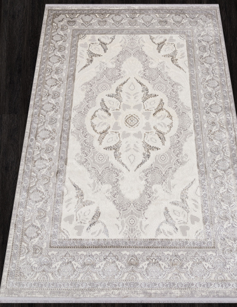 Российский прямоугольный ковёр 07540A GREY FDY / CREAM HB
