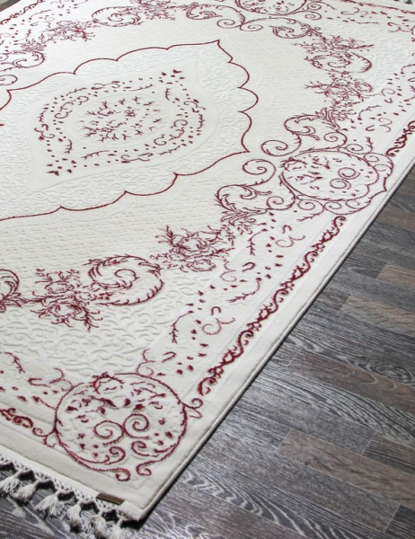 Российский прямоугольный ковёр 07857A FUCHSIA /WHITE