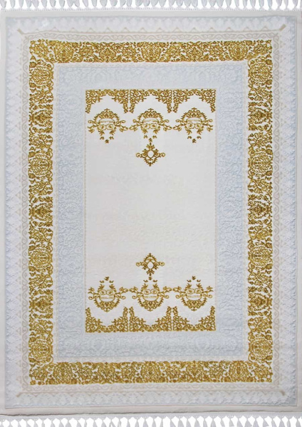 Российский прямоугольный ковёр 08074A BLUE / GOLD