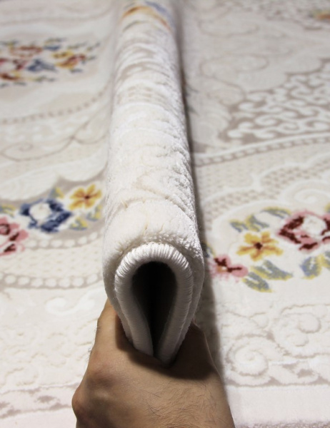 Российский прямоугольный ковёр 08326A BEIGE / BEIGE