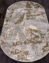 Российский овальный ковёр 17520A BROWN / GREY
