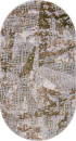Российский овальный ковёр 17520A BROWN / GREY