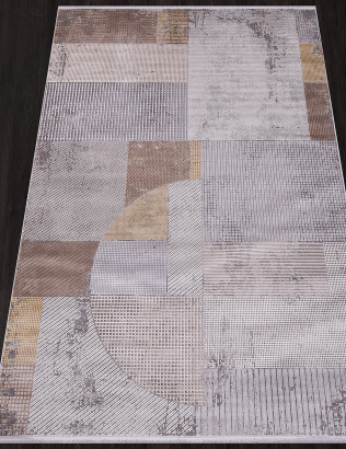 Российский прямоугольный ковёр 20970A GREY / D.GREY