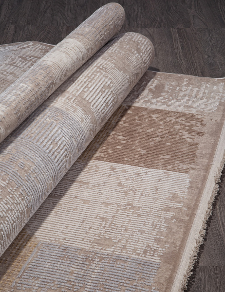 Российский прямоугольный ковёр 21214A D.BEIGE / L.VIZON