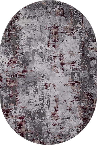 Российский овальный ковёр 23319 950 GREY / PURPLE