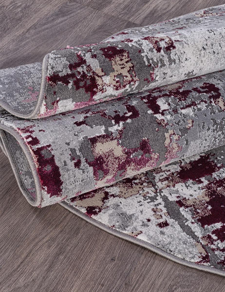 Российский овальный ковёр 23319 950 GREY / PURPLE