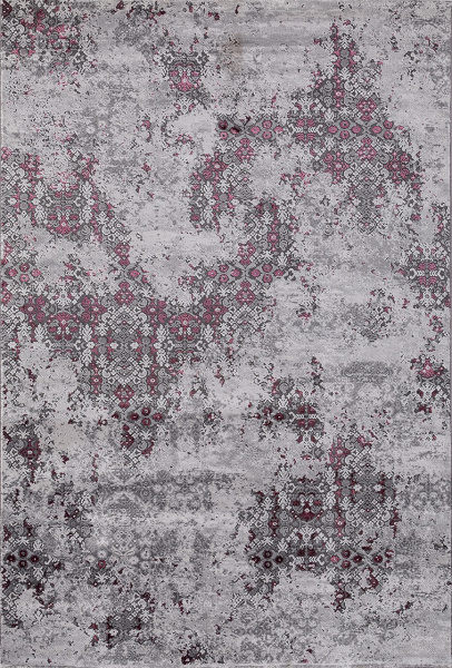 Российский прямоугольный ковёр 23418 950 GREY / PURPLE