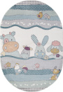 Российский овальный ковёр 2484 LIGHT CREAM